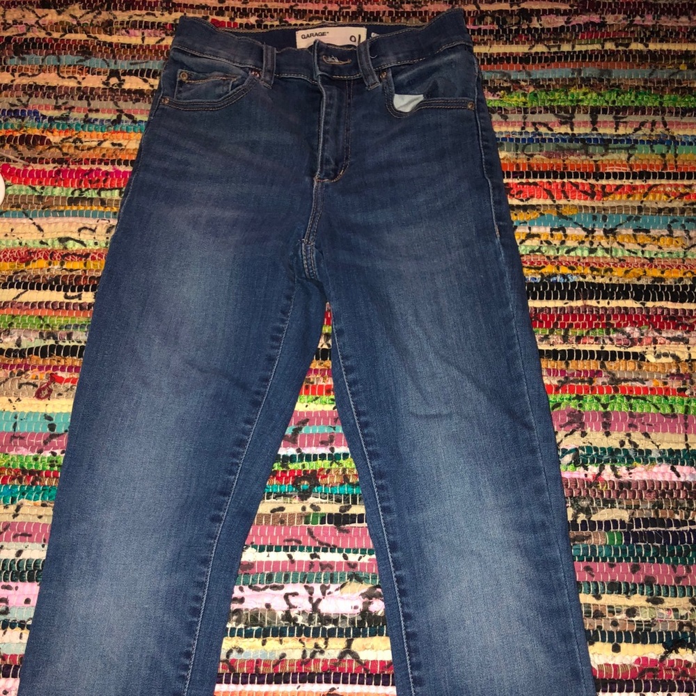Garage skinny blue jeans